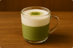 新茶のミルクラテ