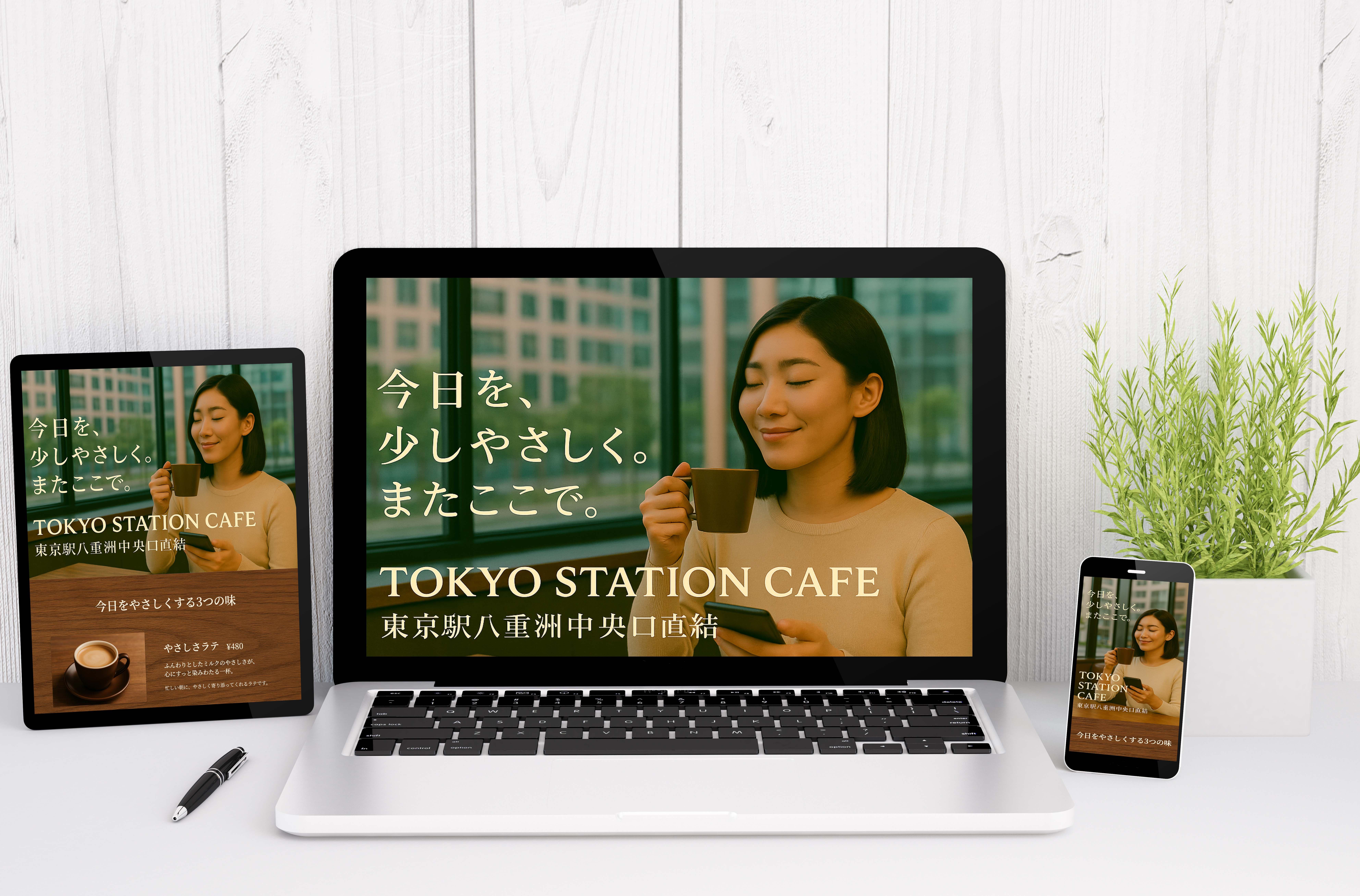 TOKYO STATION CAFEのモックアップ